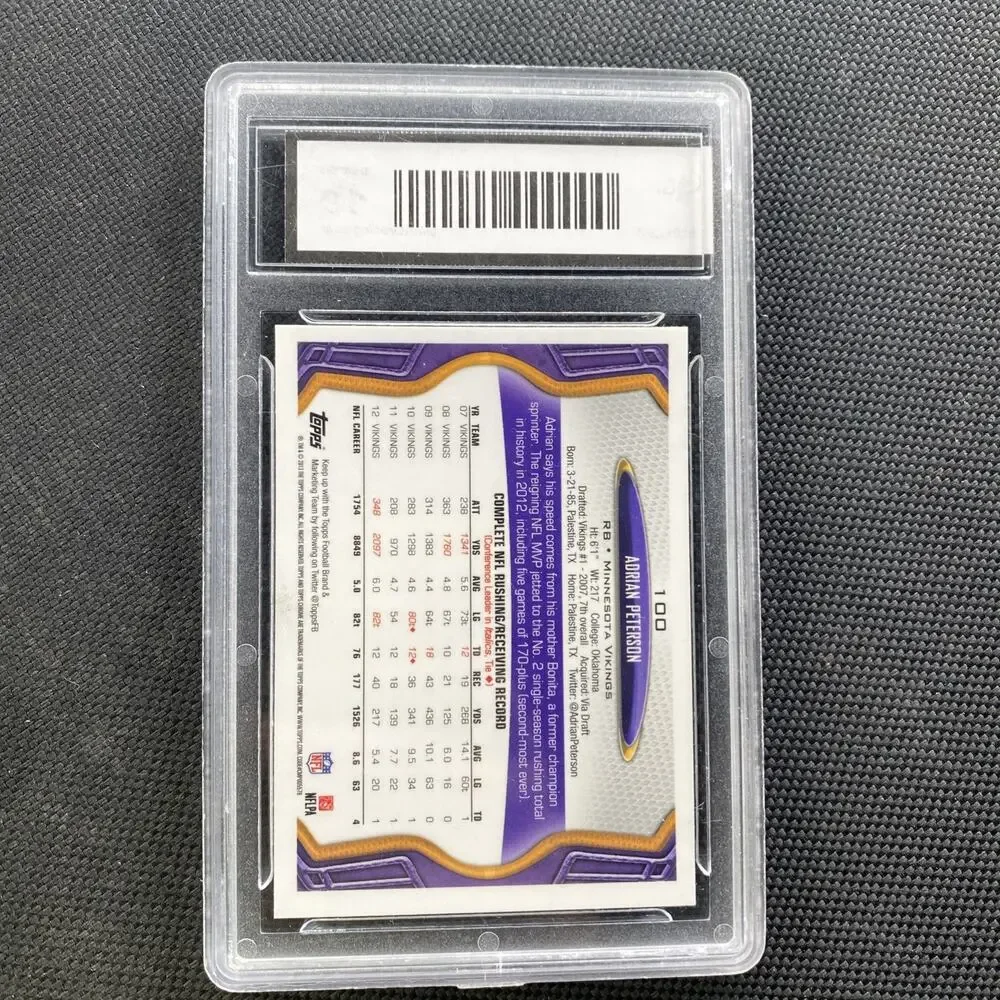 2013 Topps Chrome ADRIAN PETERSON #100 GMA‎ 10 GEM MT Minnesota Vikings
